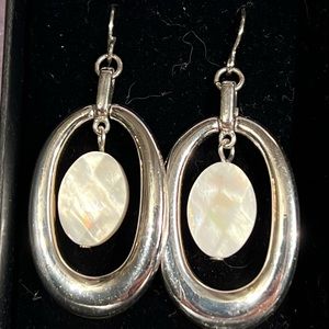 Silver dangle earrings
